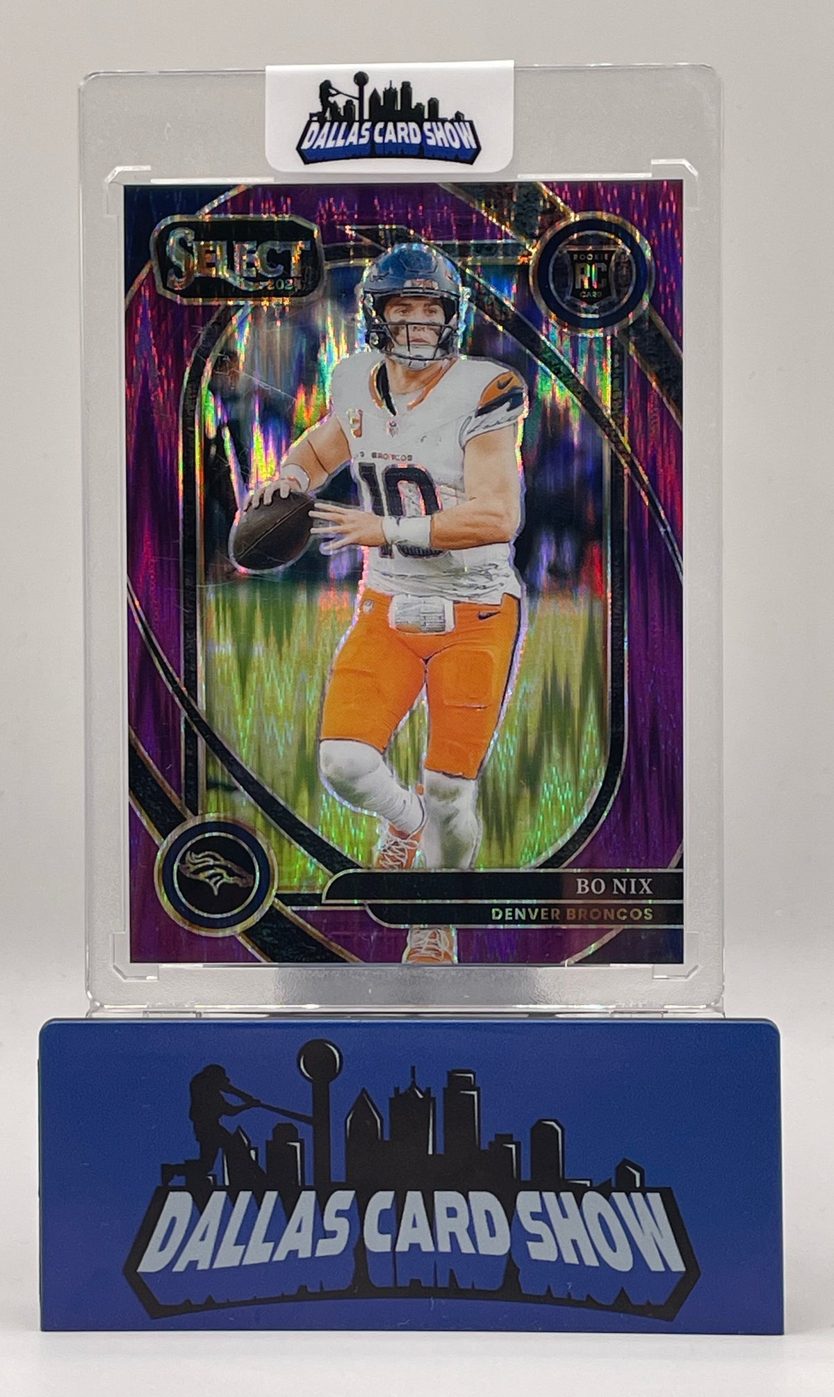 2024 Panini Select #221 Bo Nix Rookie RC Purple Shock /360