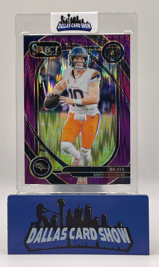 2024 Panini Select #221 Bo Nix Rookie RC Purple Shock /360