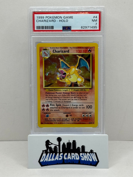 1999 Pokémon #4 Charizard Holo PSA 7