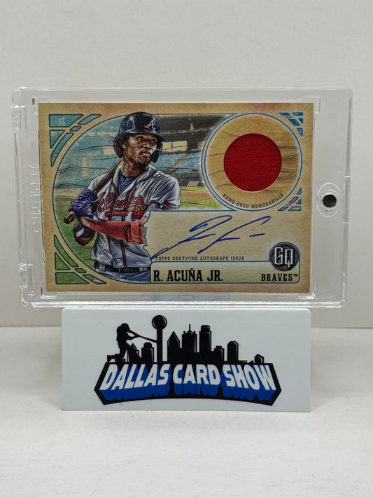 2021 Gypsy Queen #AG-RAJ Ronald Acuna Jr. Autographed Garments Card /50