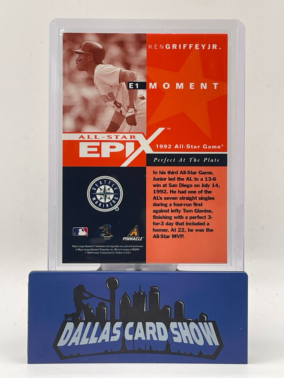 1998 Pinnacle #E1 Ken Griffey All-Star Epix Moments