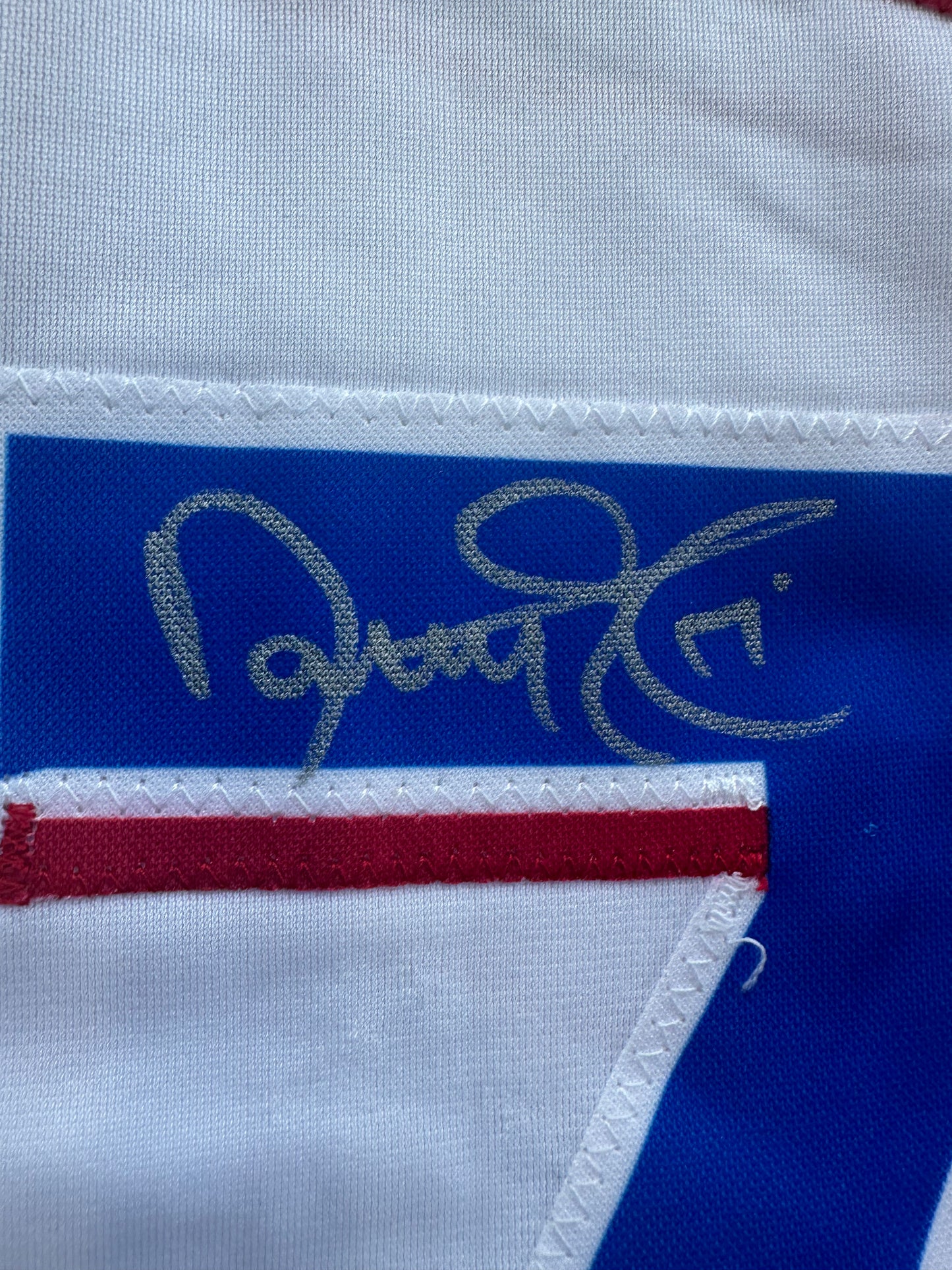 NATHAN EOVALDI TEXAS RANGERS SIGNED Home JERSEY XL BAS COA