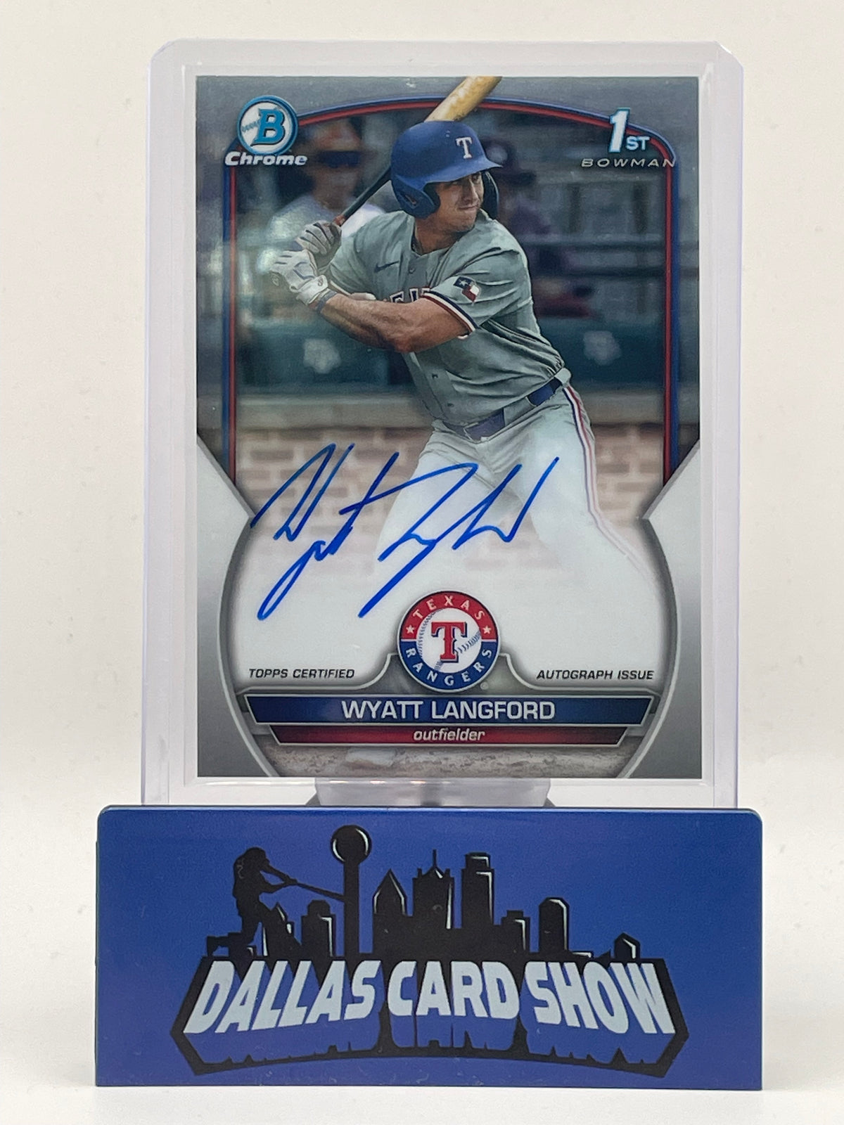 2023 Bowman Draft #CDA-WL Wyatt Langford Chrome 1st Autograph