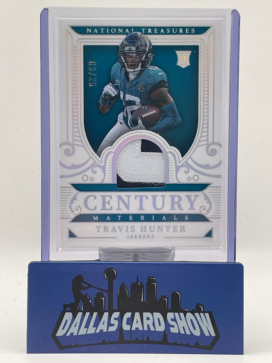 2025 Panini National Treasure #CM-THR Travis Hunter Century Materials /25