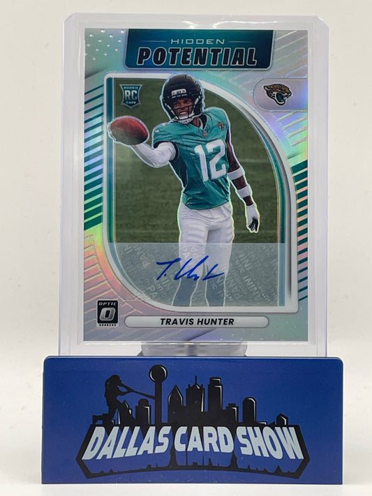 2025 Panini Optic #3 Travis Hunter Hidden Potential Autograph /199