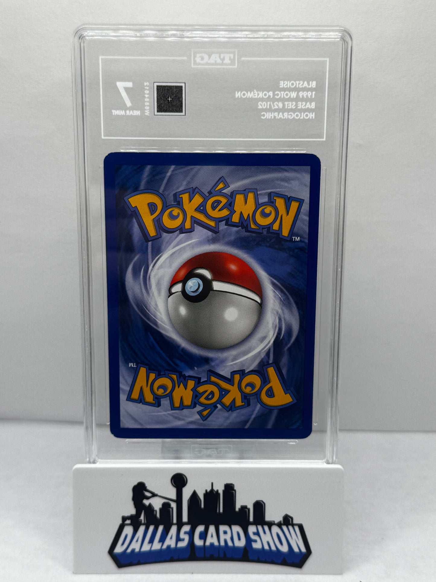 Pokemon 1999 Blastoise Holo 2/102 TAG Graded 7