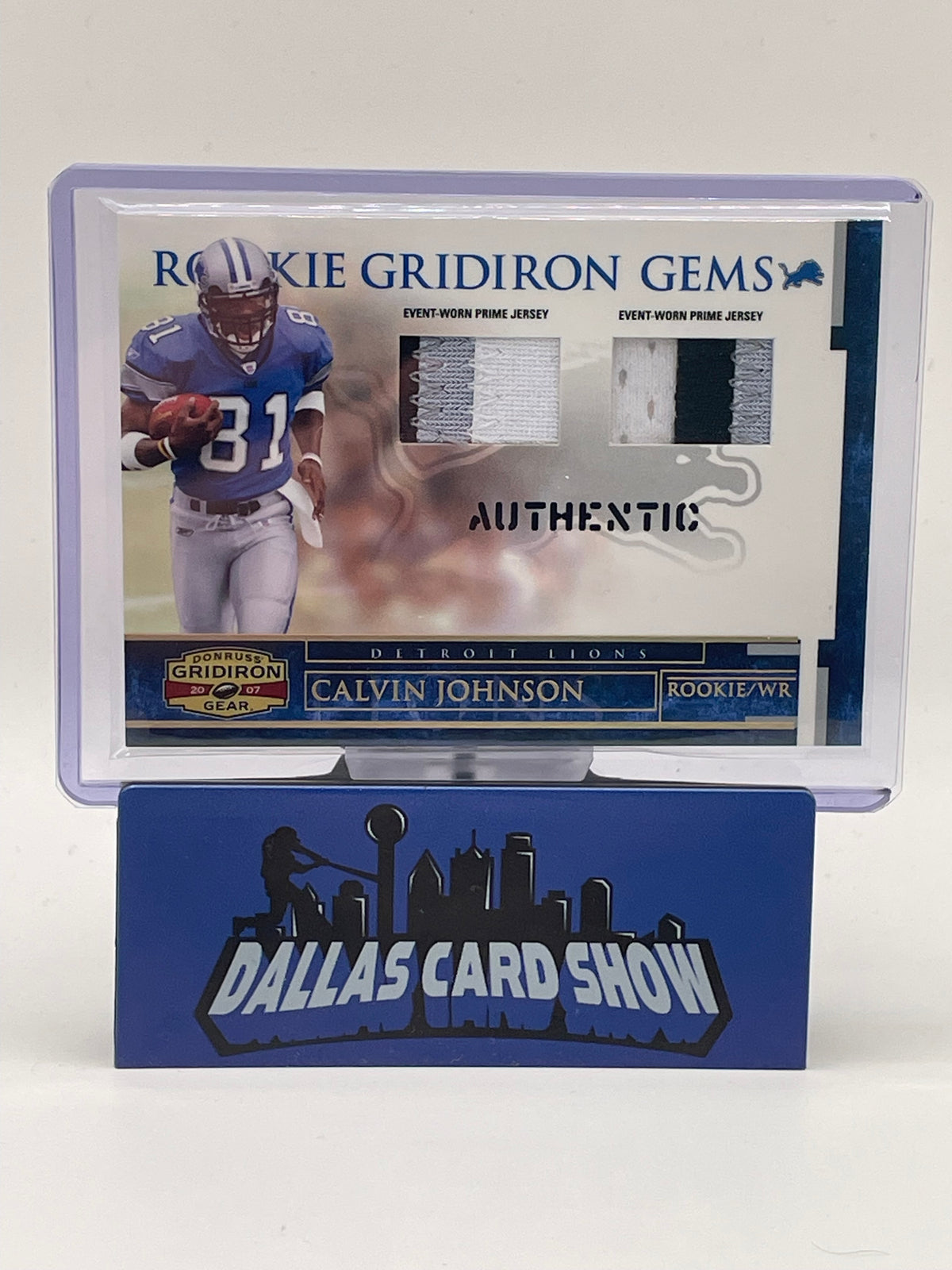 2007 Donruss Playoff #212 Calvin Johnson Authentic Gridiron Gear