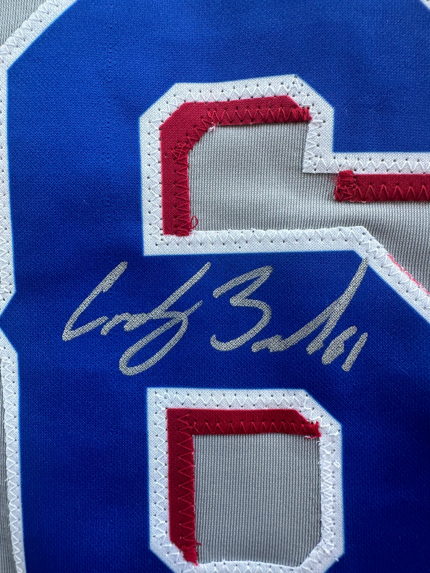 CODY BRADFORD TEXAS RANGERS SIGNED Grey JERSEY XL BAS COA