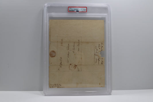 THOMAS JEFFERSON SIGNED PAGE DOCUMENT w/"President of the U.States" PSA Slab