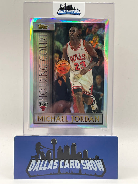 1996 Topps #HC2 Michael Jordan Holding Court Refractor