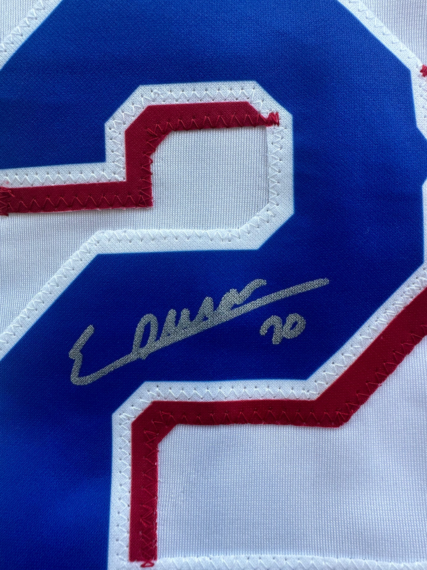 EZEQUIEL DURAN TEXAS RANGERS SIGNED White JERSEY XL BAS COA