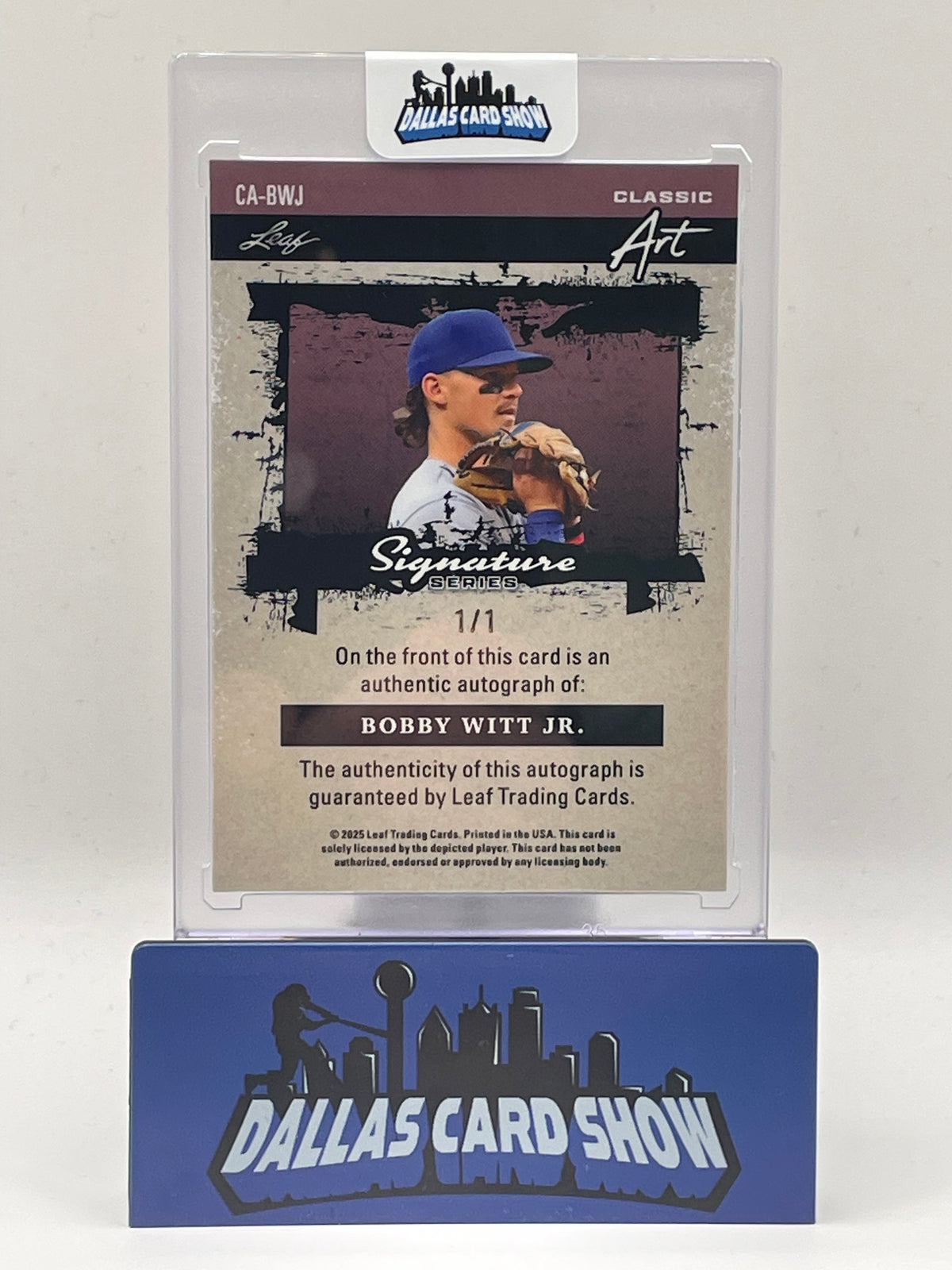 2025 Leaf Classic Art #CA-BWJ Bobby Witt Jr. Autograph 1/1