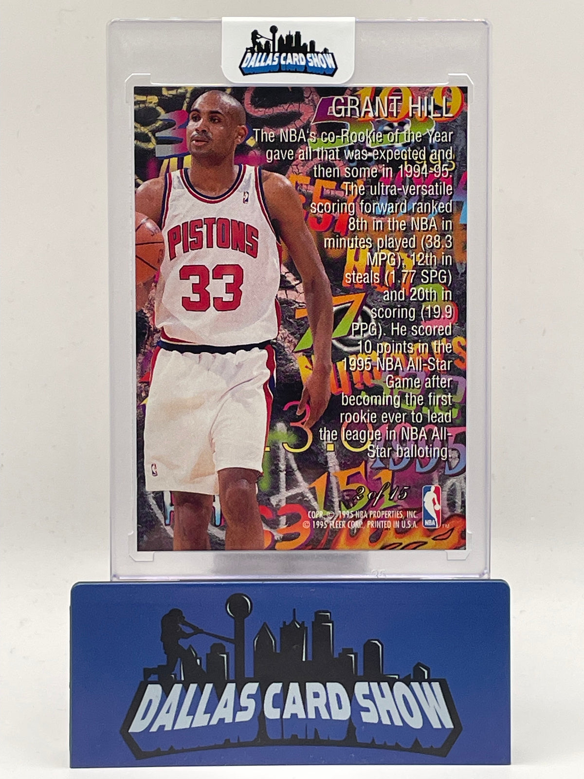 1995-96 Flair #2 Grant Hill Hot Numbers Detriot Pistons