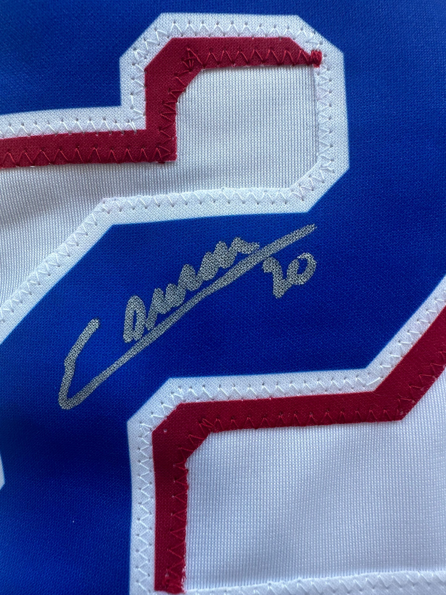 EZEQUIEL DURAN TEXAS RANGERS SIGNED White JERSEY XL BAS COA