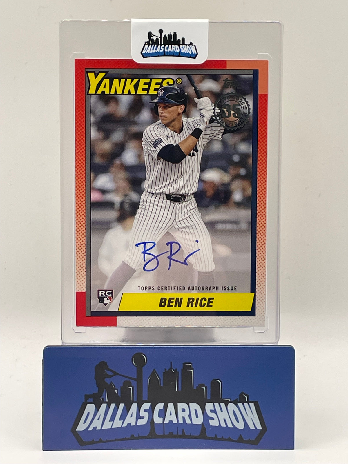 2025 Topps #90B2-BRI Ben Rice 1990 Topps Autograph Card Rookie RC