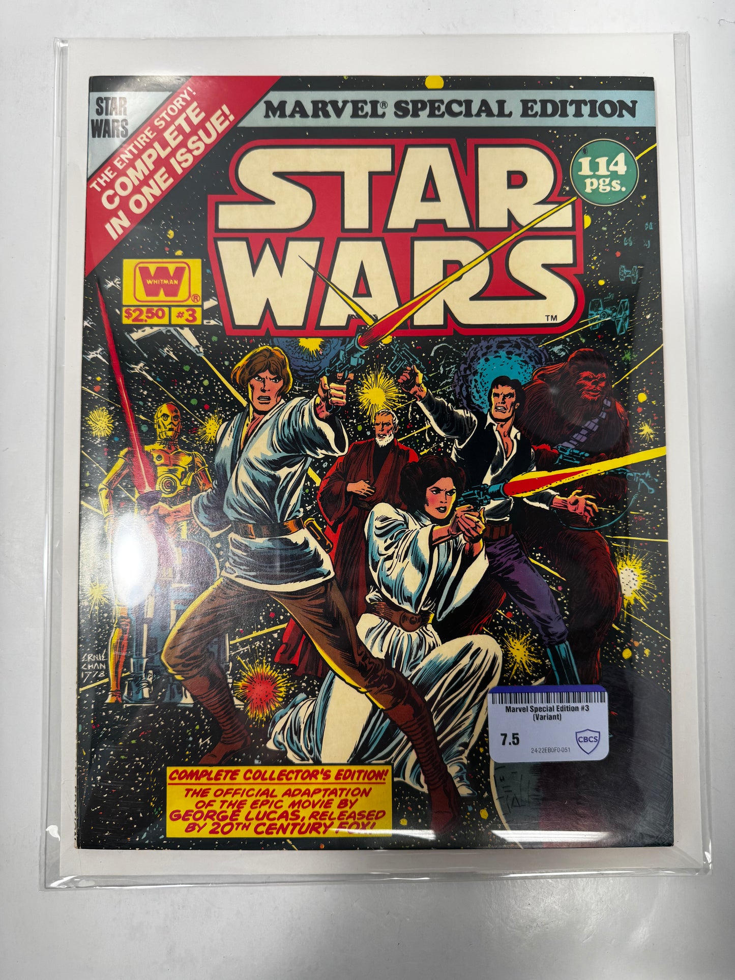 Star Wars Special Edition #3 CBCS 7.5 (Whitman Variant - 1977)