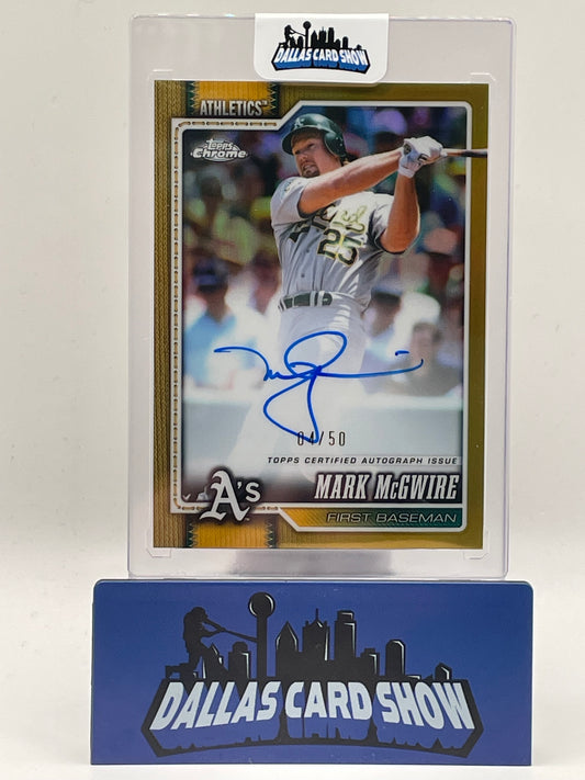 2026 Topps Chrome #CLA-MM Mark Mcgwire Gold Autograph /50