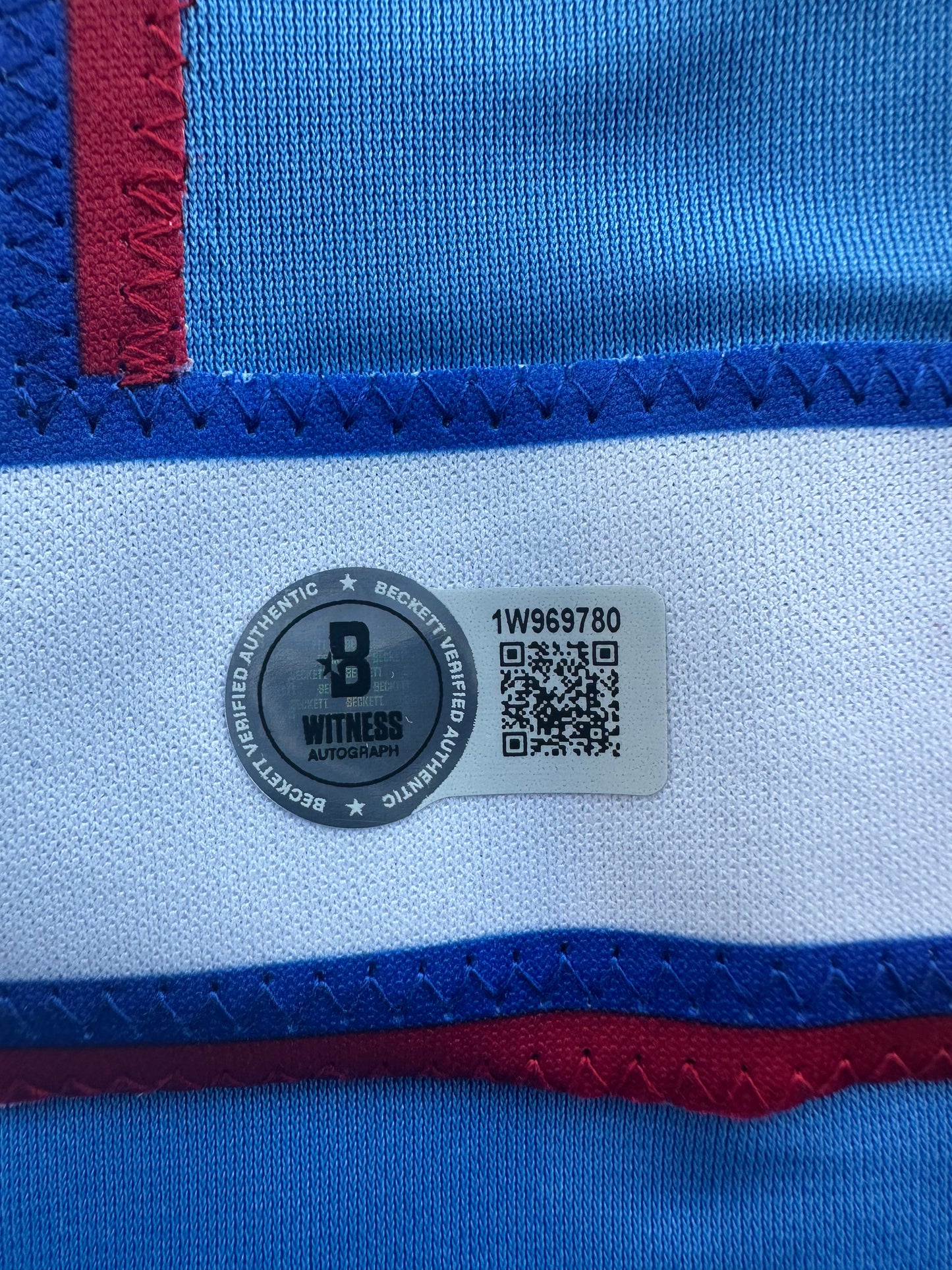 EZEQUIEL DURAN TEXAS RANGERS SIGNED Light Blue JERSEY XL BAS COA