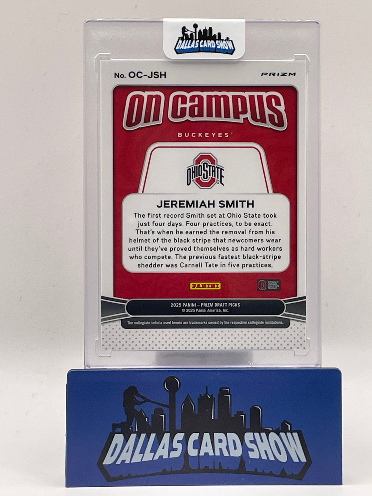 2025 Panini Prizm Draft Picks #OC-JSH Jeremiah Smith On Campus Case Hit