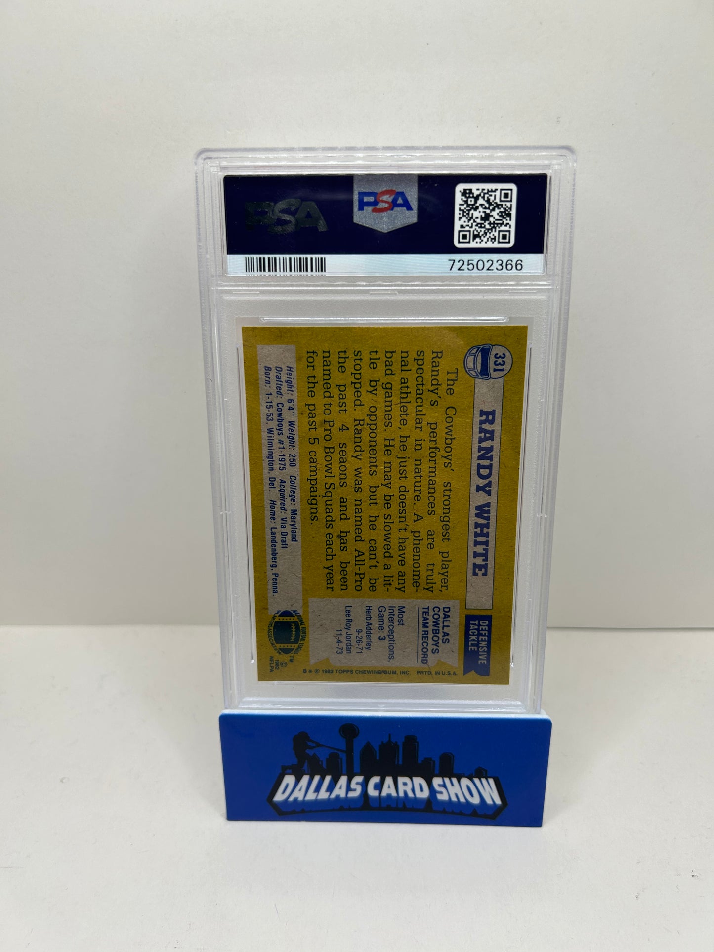 1982 Topps Randy White All-Pro #60 PSA 8 NM-MT HOF Dallas Cowboys
