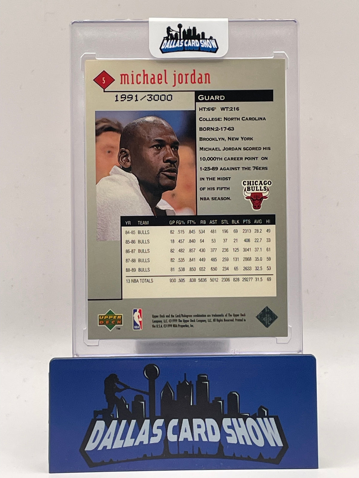 1999 Upper Deck Black Diamond #5 Michael Jordan /3000