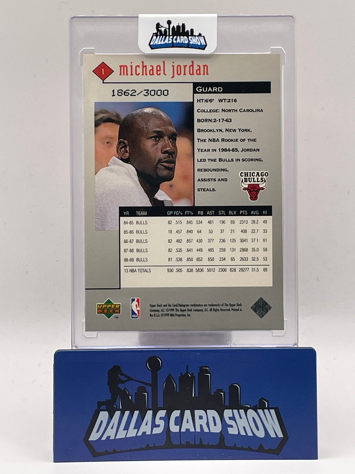 1999 Upper Deck Black Diamond #1 Michael Jordan /3000