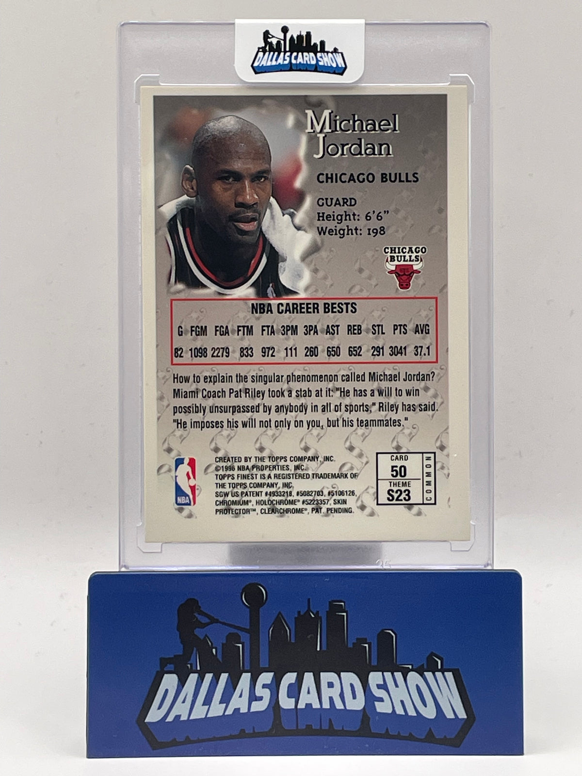 1996 Topps Finest Sterling #50 Michael Jordan w/Coating