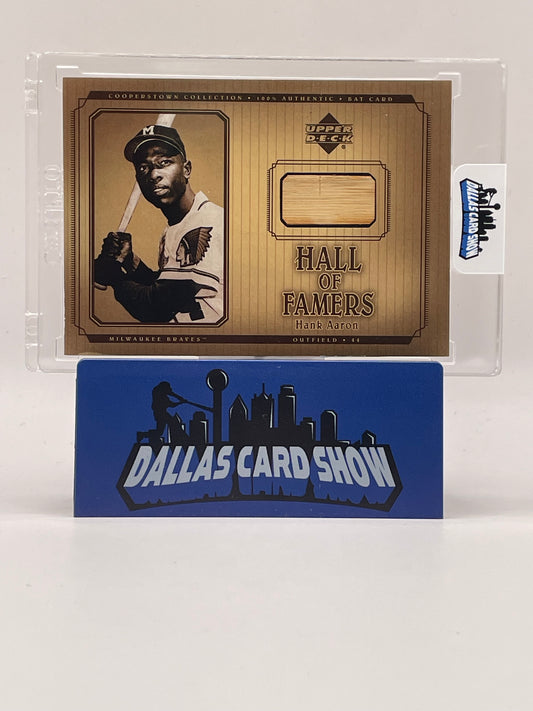 2001 Upper Deck Cooperstown #B-HA Hank Aaron Hall of Famers Relic