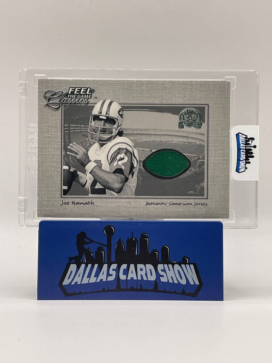 2000 Fleer Greats of The Greats Joe Namath Feel The Game Classics Relic