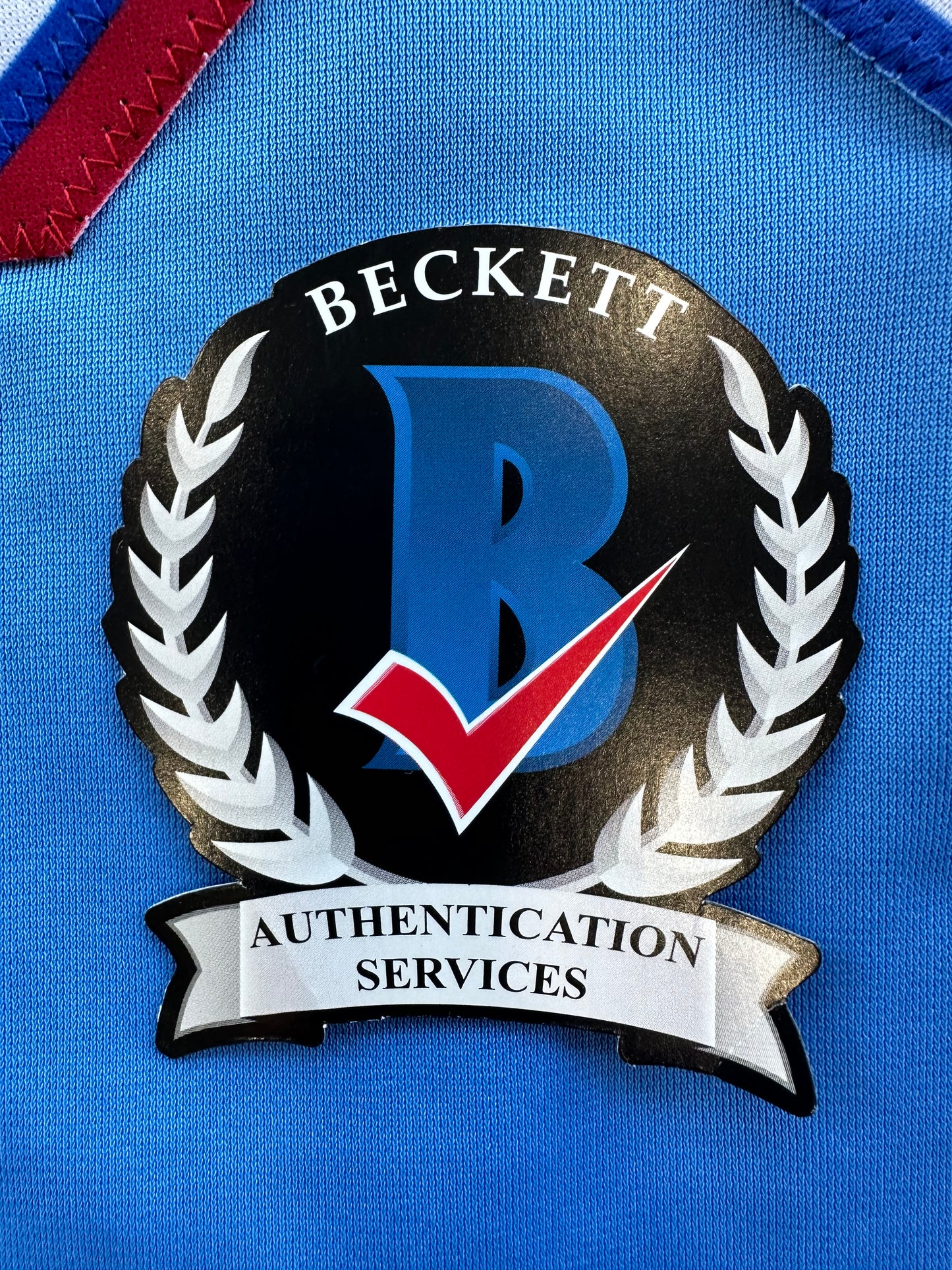 JUSTIN FOSCUE TEXAS RANGERS SIGNED Light Blue JERSEY XL BAS COA