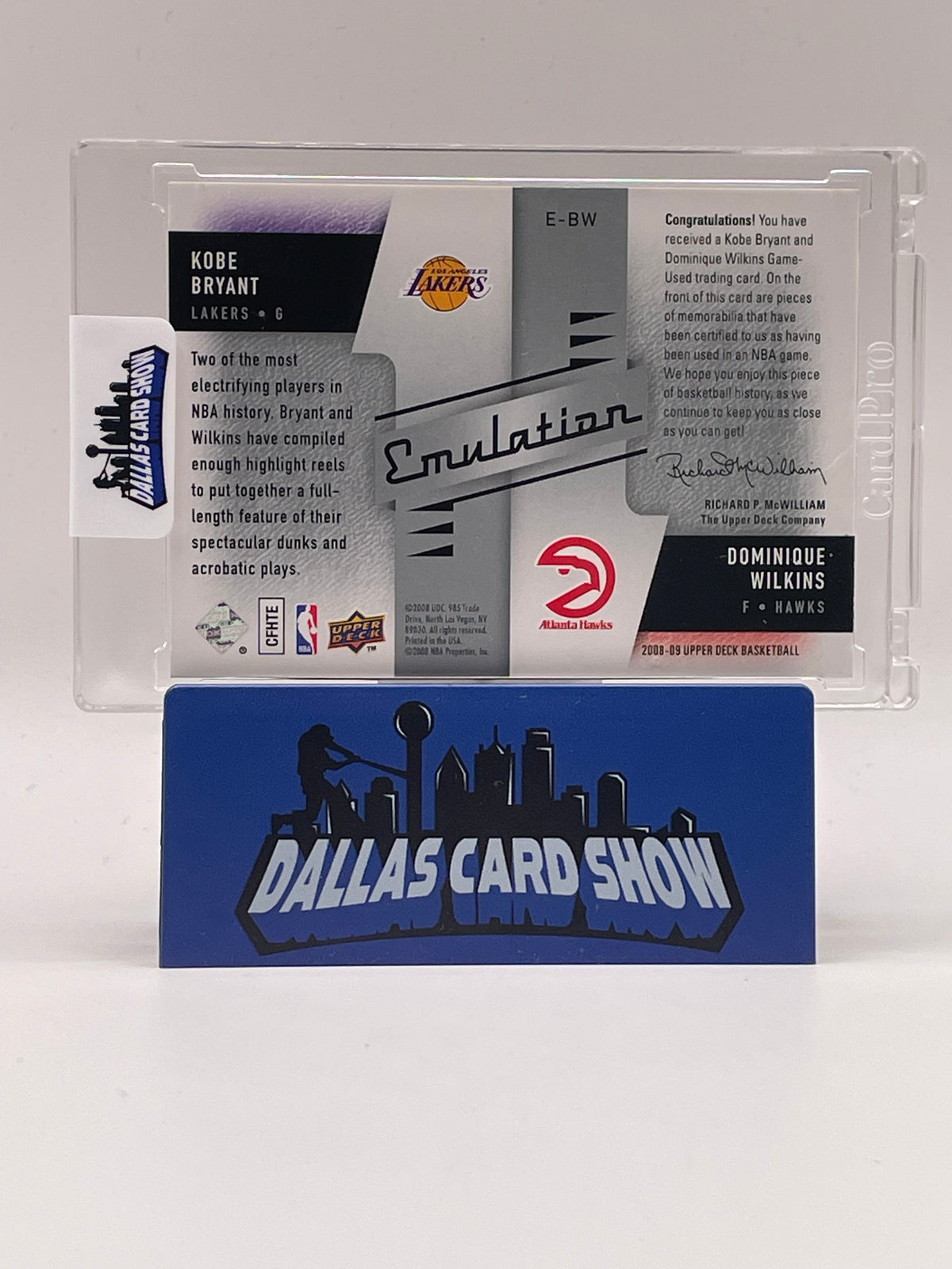 2008-09 Upper Deck #E-BW Kobe Bryant/Dominique Wilkins Emulation Relic