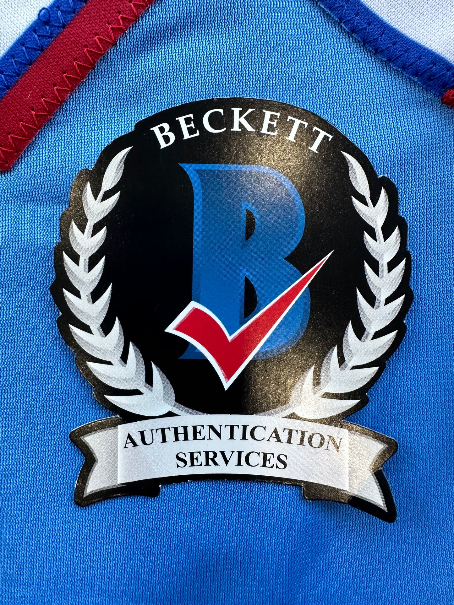 JUSTIN FOSCUE TEXAS RANGERS SIGNED Light Blue JERSEY XL BAS COA