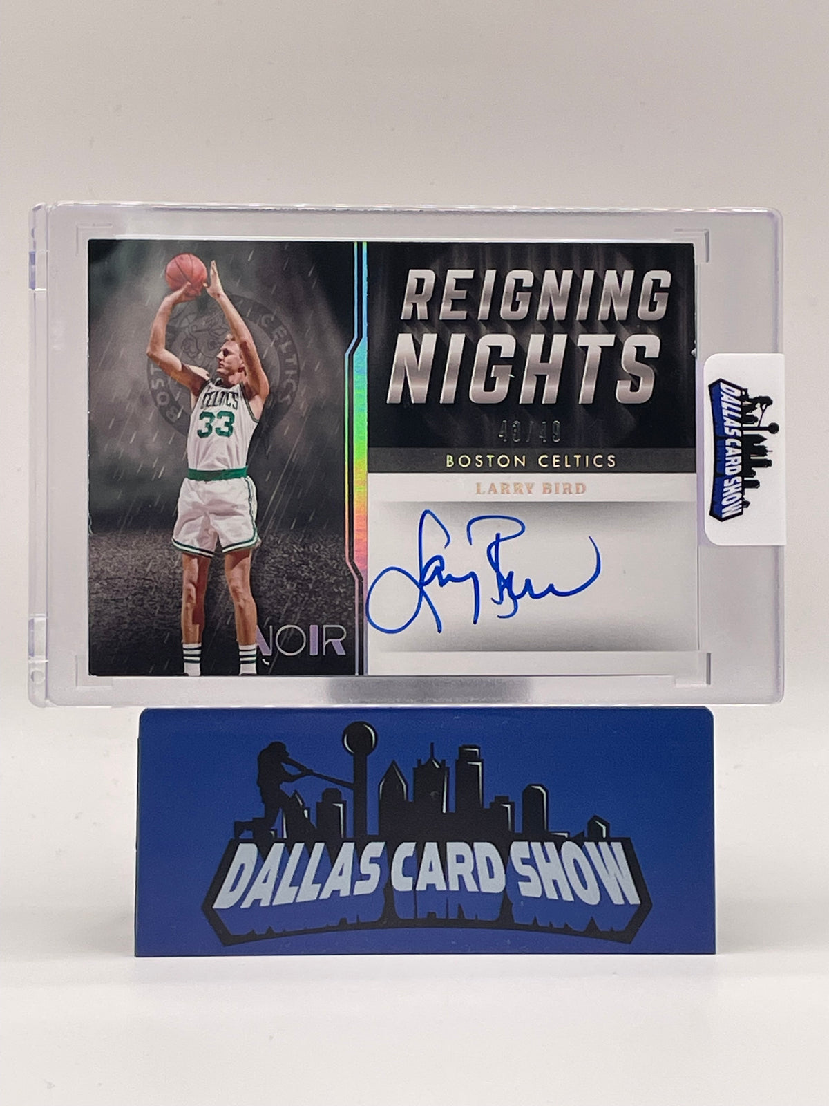 2021-22 Panini Noir Larry Bird Reigning Nights Autograph /49