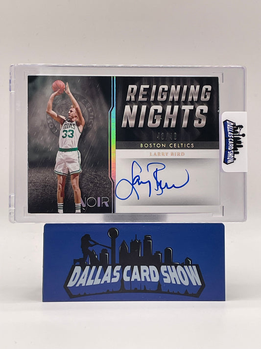 2021-22 Panini Noir Larry Bird Reigning Nights Autograph /49