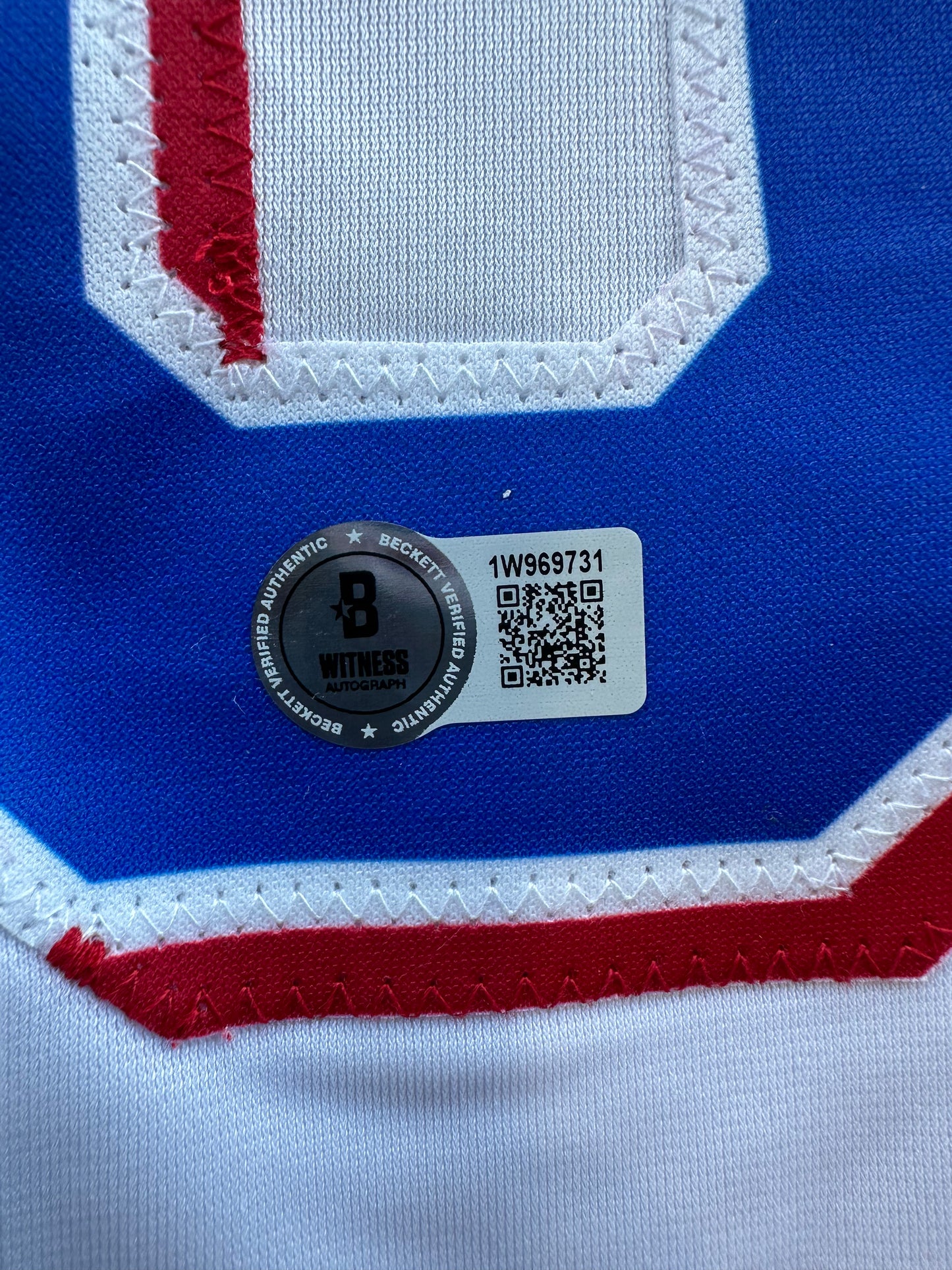 JUSTIN FOSCUE TEXAS RANGERS SIGNED White JERSEY XL BAS COA