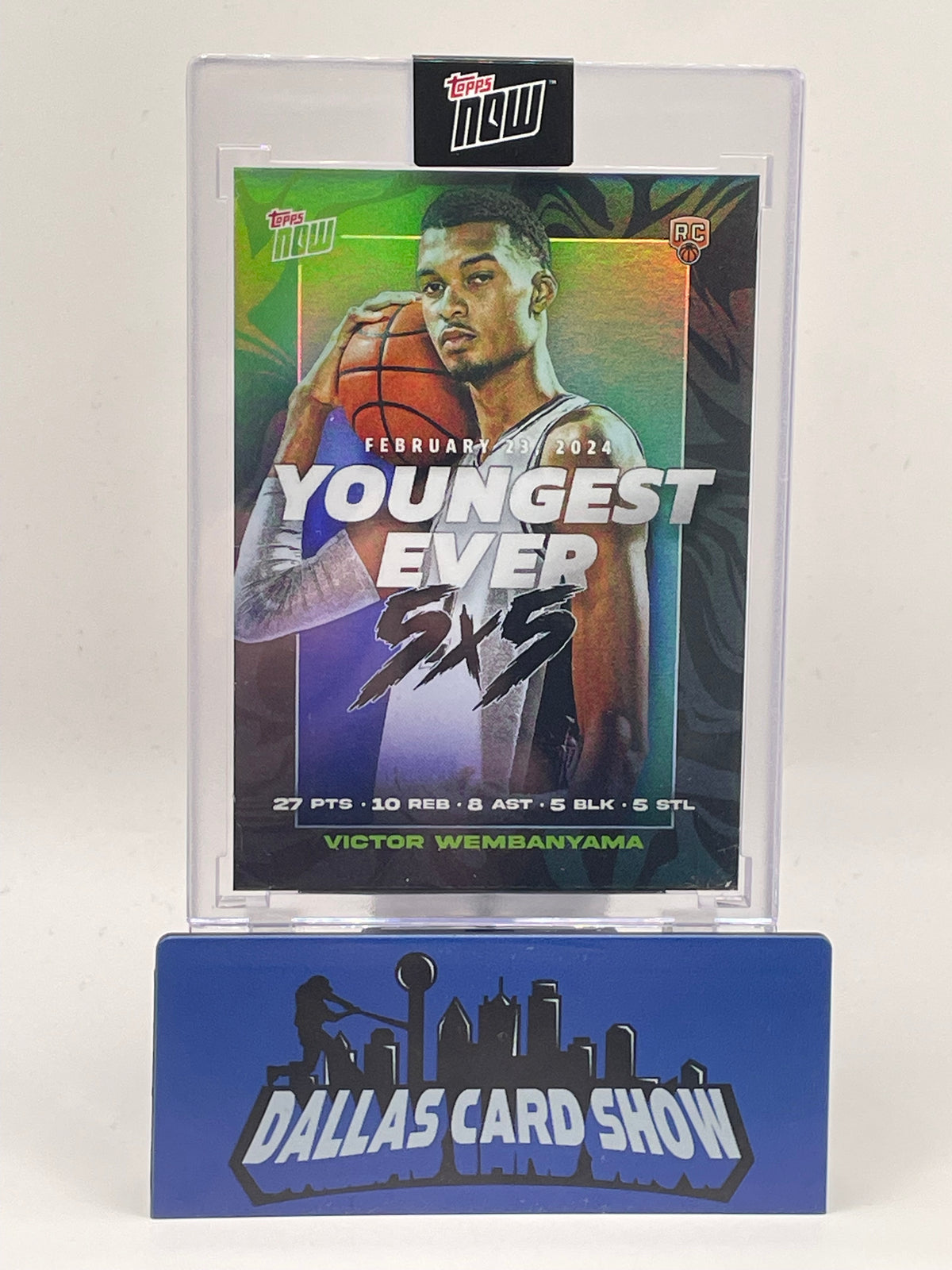 2023-24 Topps Now #VW-2 Victor Wembanyama Youngest Ever 5x5
