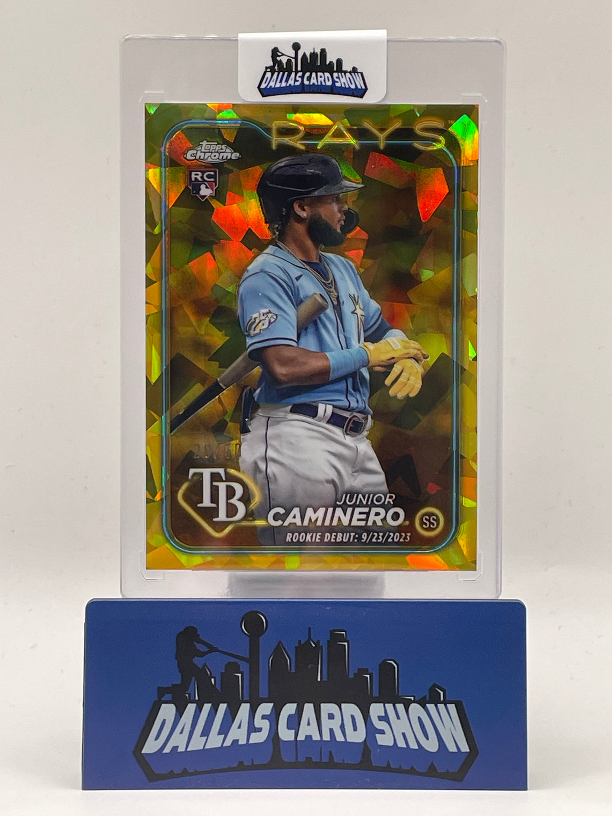 2024 Topps Chrome Sapphire #USCS223 Junior Caminero Rookie Debut Gold /50