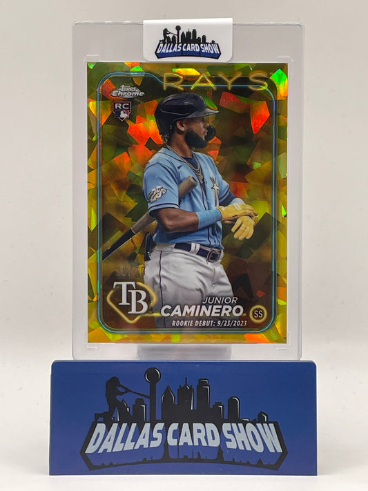 2024 Topps Chrome Sapphire #USCS223 Junior Caminero Rookie Debut Gold /50