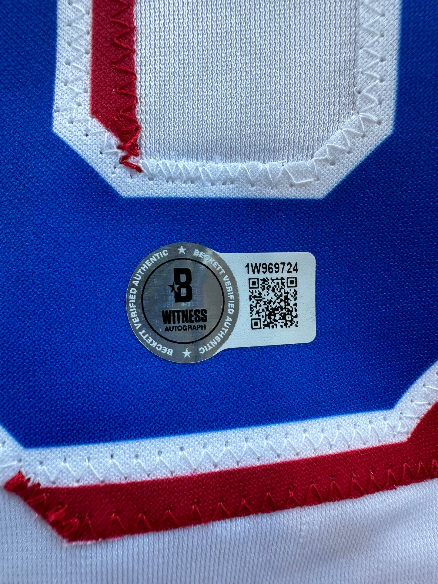 JUSTIN FOSCUE TEXAS RANGERS SIGNED White JERSEY XL BAS COA