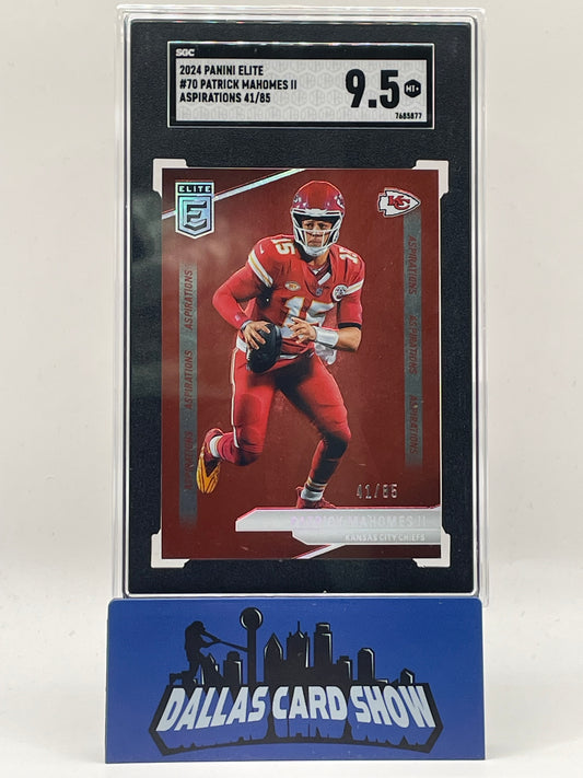2024 Panini Elite #70 Patrick Mahomes Aspirations /85 SGC 9.5