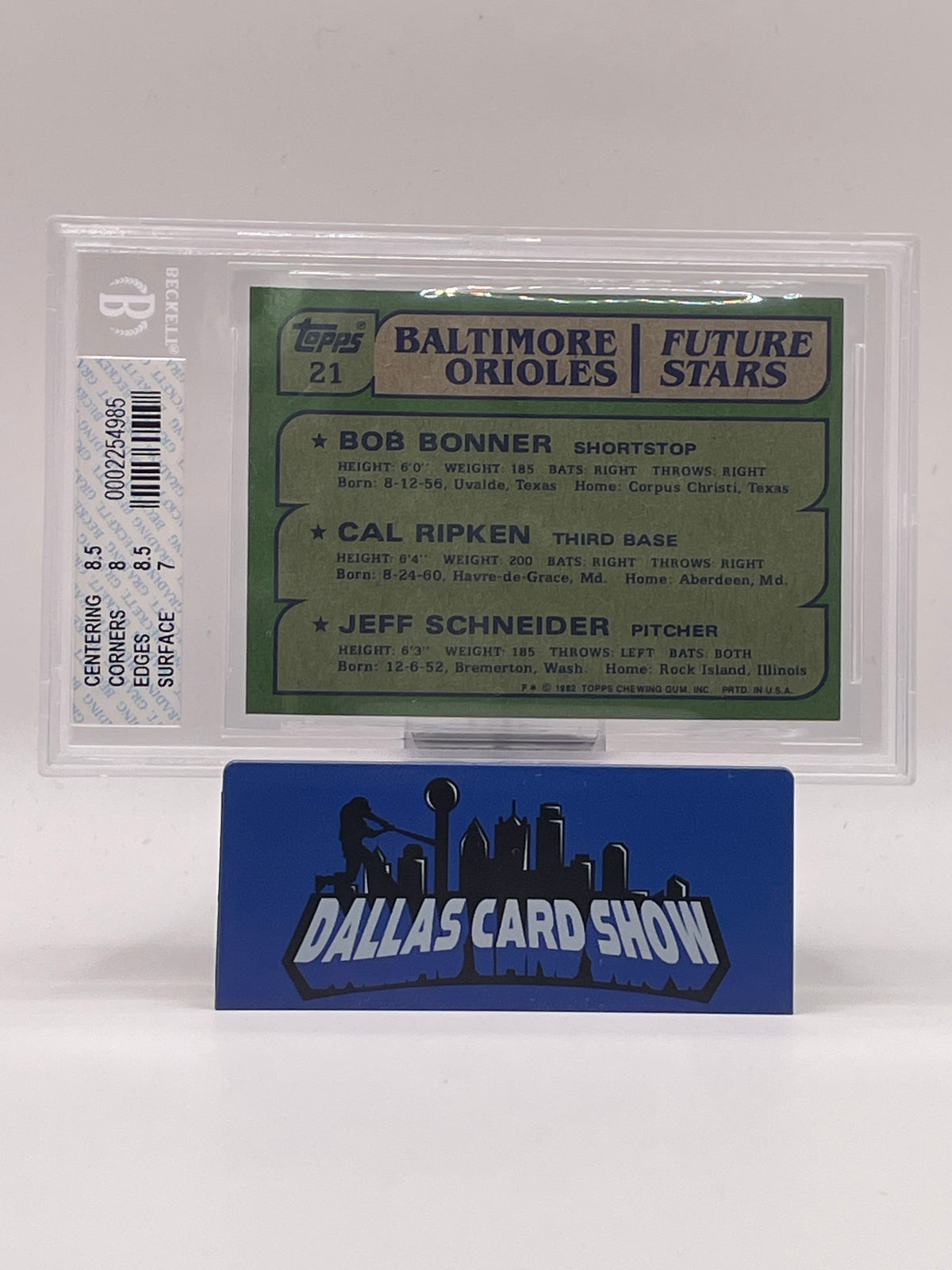 1982 Topps #21 Cal Ripken Rookie RC BGS 7.5