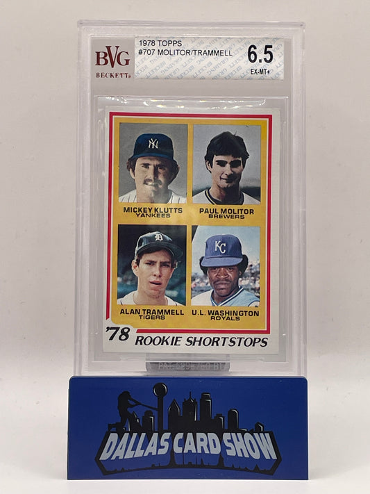1978 Topps #707 Paul Molitor Rookie RC BVG 6.5