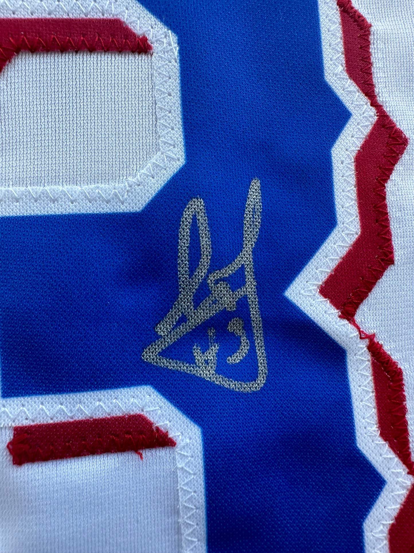 LEODY TAVERAS TEXAS RANGERS SIGNED WHITE JERSEY size XL BAS COA
