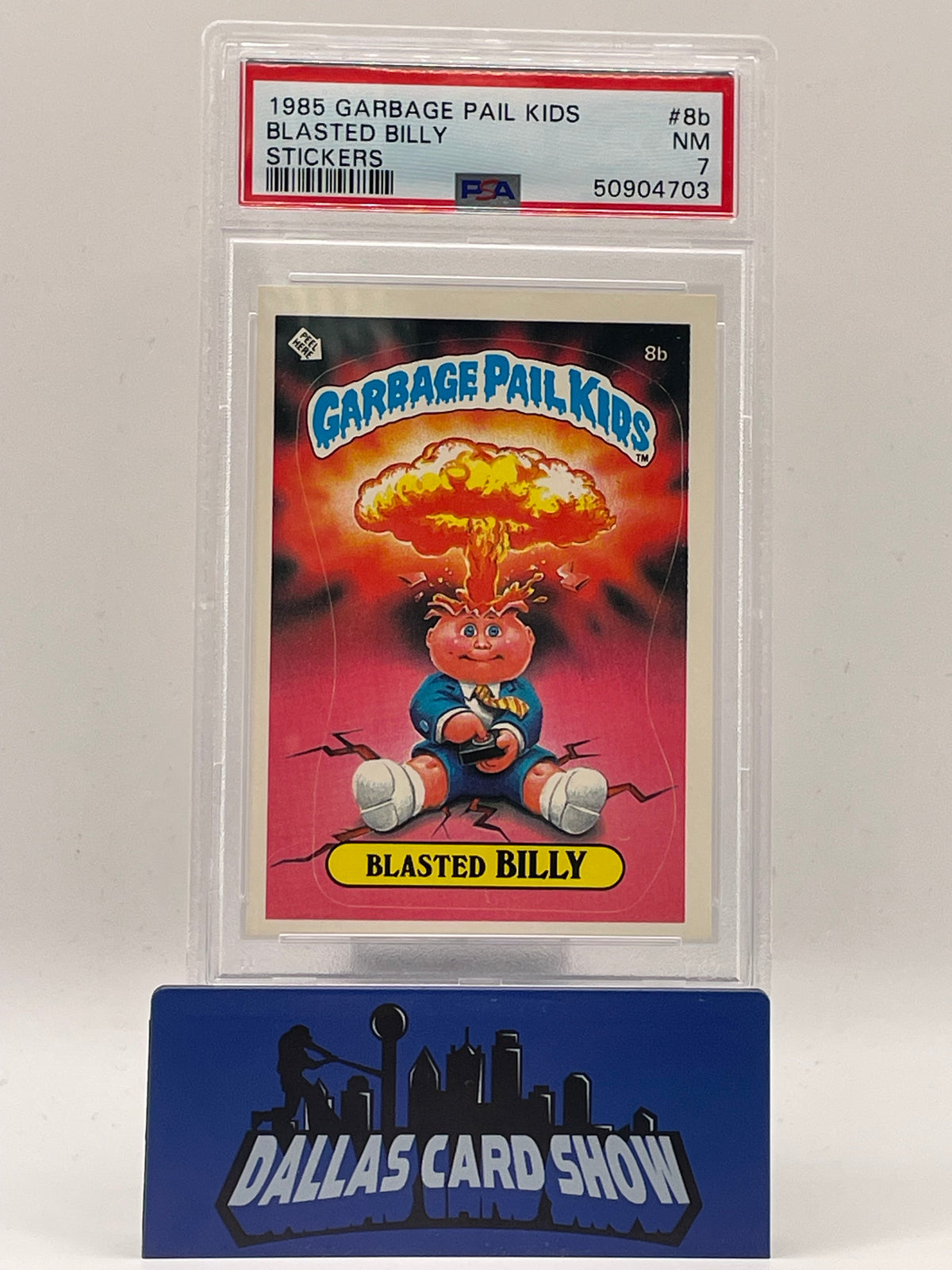 1985 Garbage Pail Kids #8b Blasted Billy Stickers PSA 7