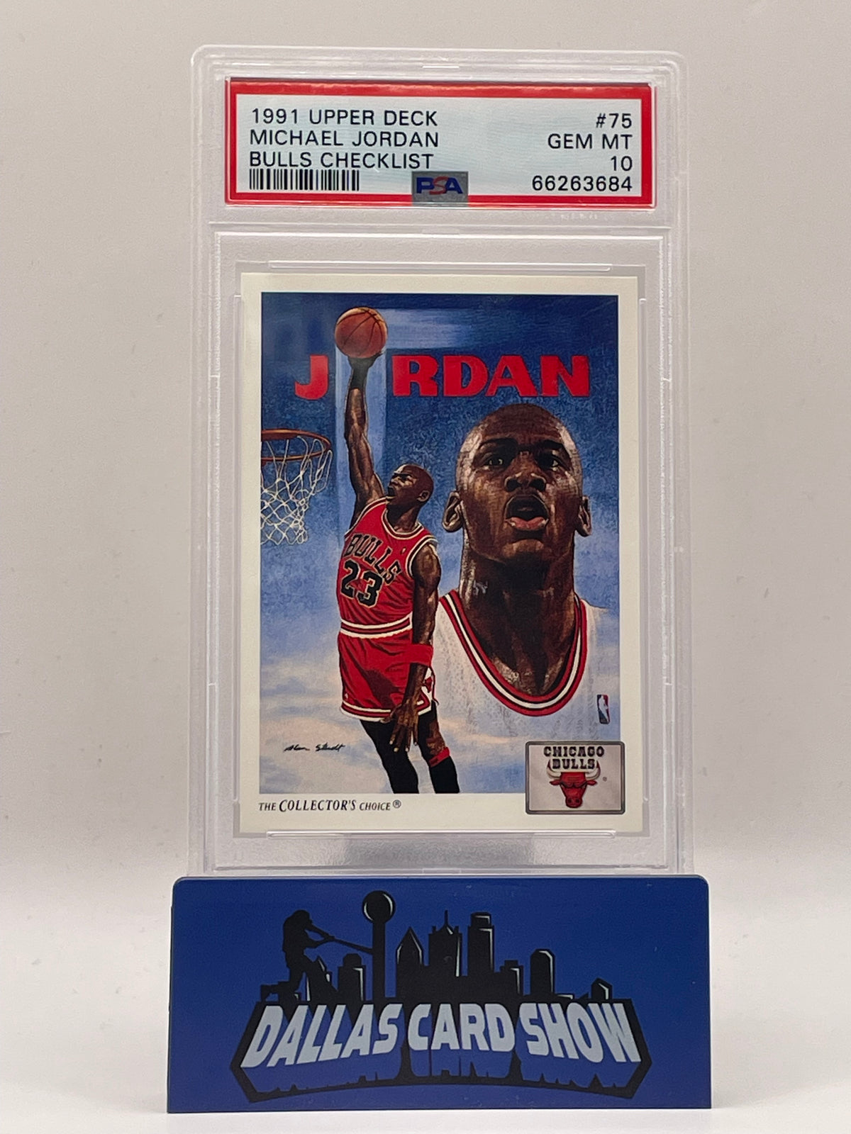 1991 Upper Deck #75 Michael Jordan Bulls Checklist PSA 10