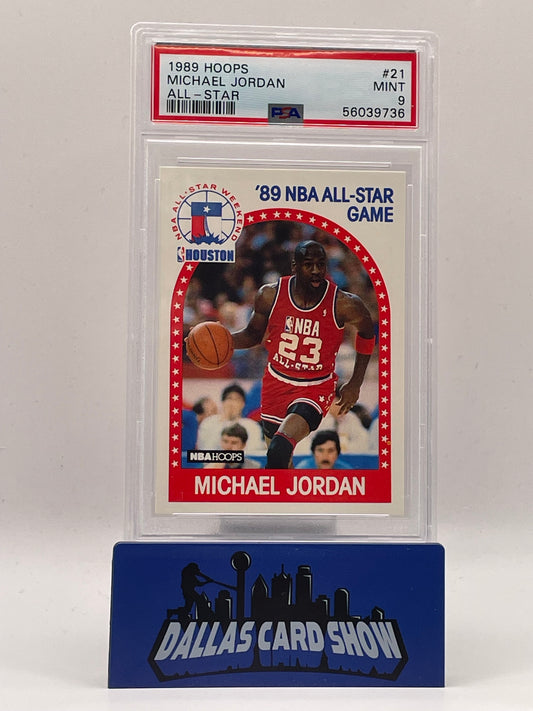 1989 Hopps #21 Michael Jordan All-Star PSA 9