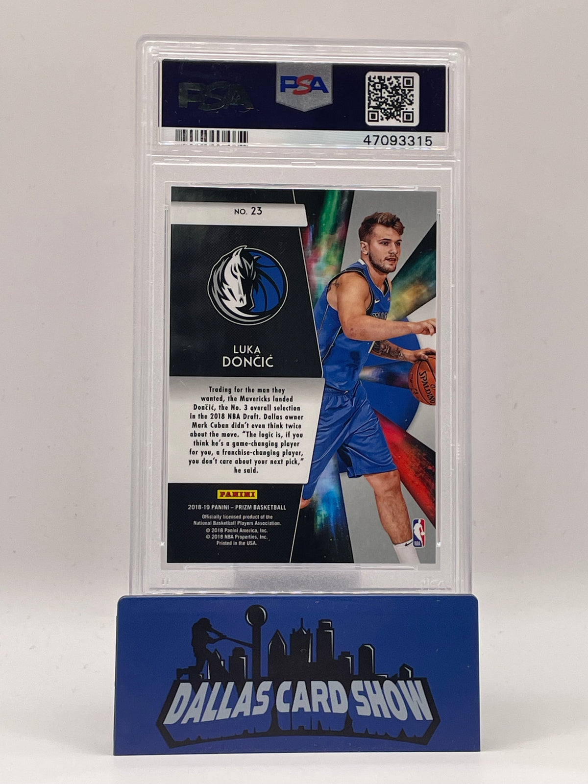 2018 Panini Prizm #23 Luka Doncic Freshman Phenoms PSA 10