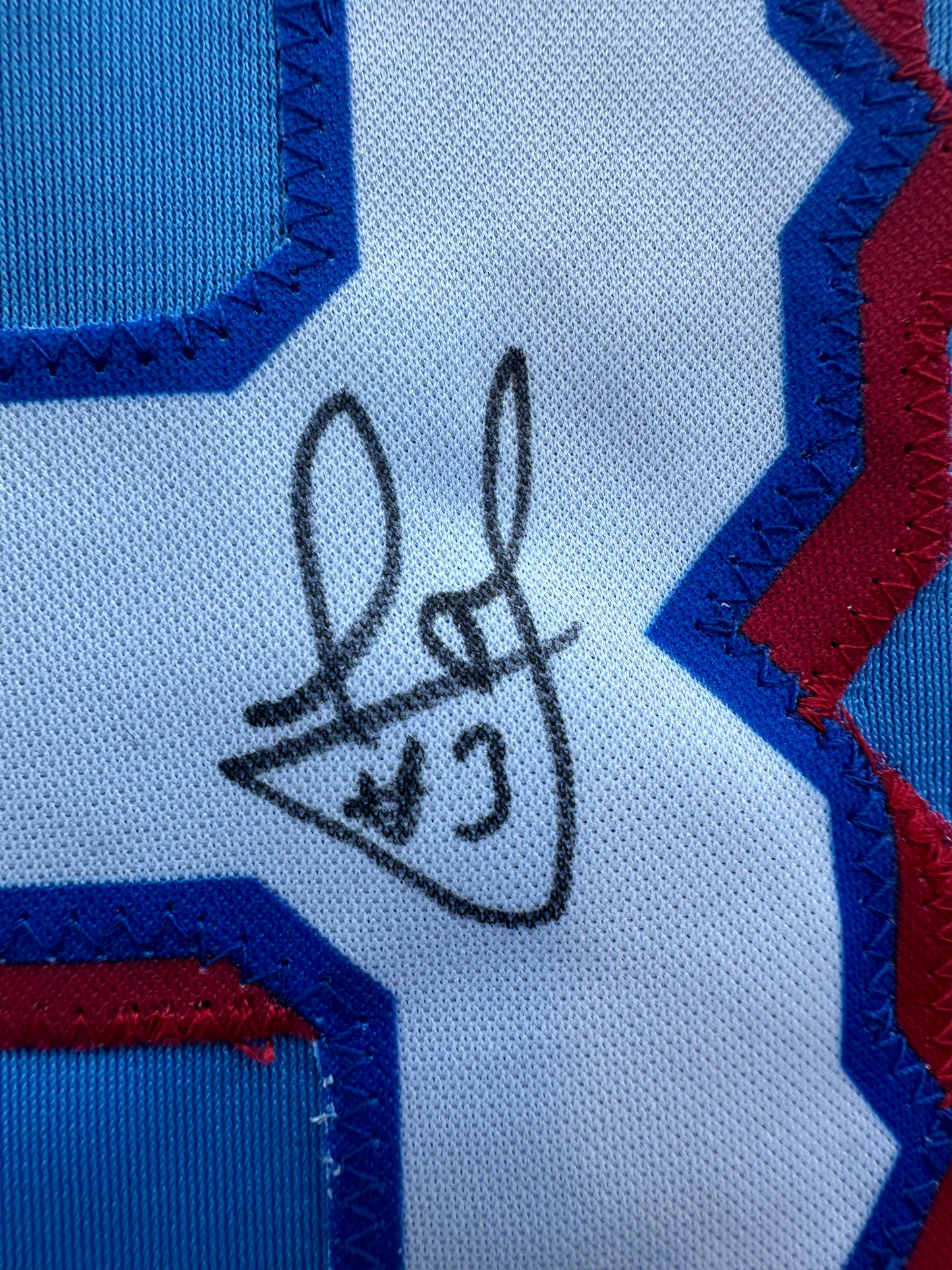 LEODY TAVERAS TEXAS RANGERS SIGNED Light Blue JERSEY size XL BAS COA