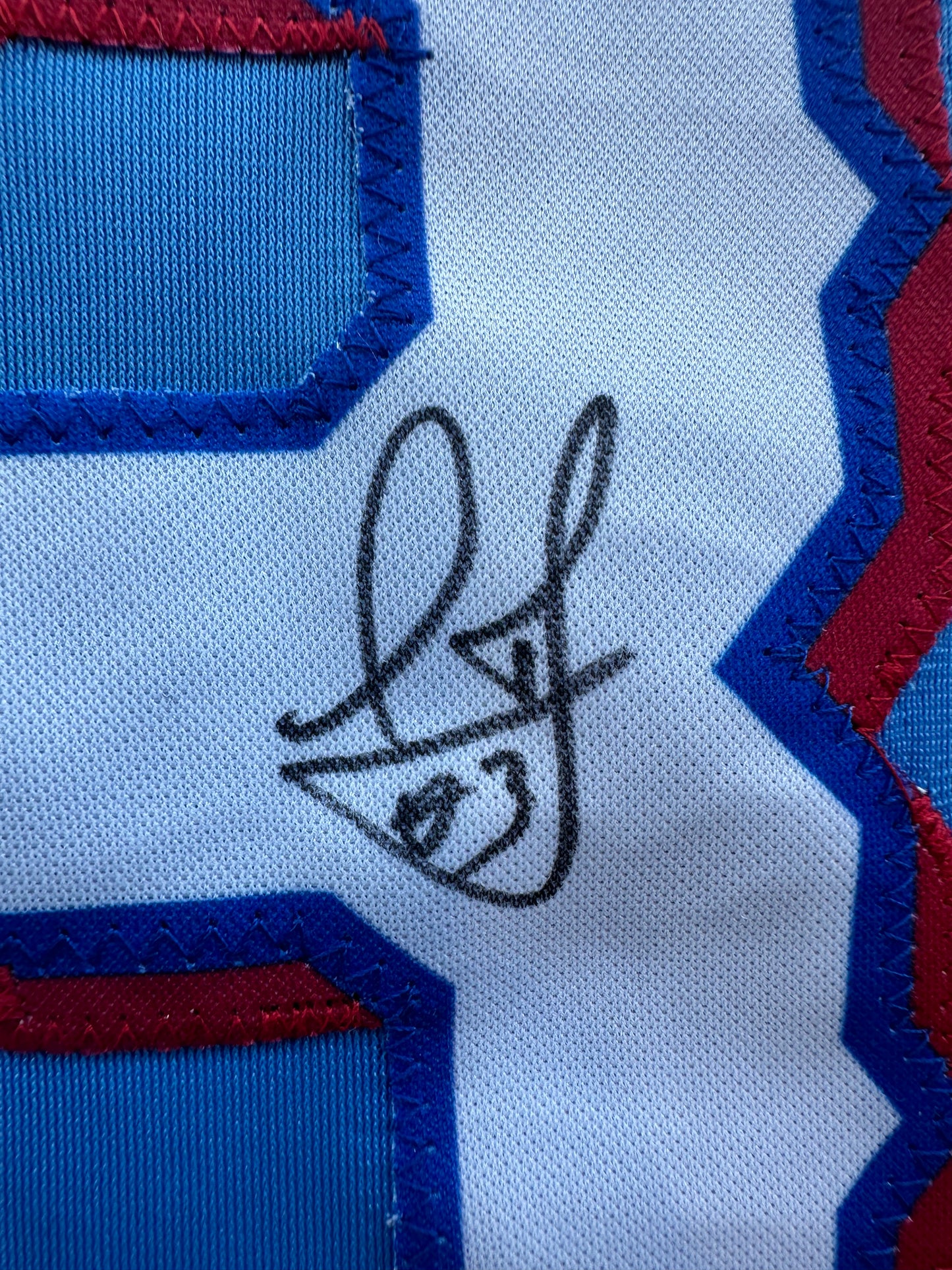 LEODY TAVERAS TEXAS RANGERS SIGNED Light Blue JERSEY size XL BAS COA