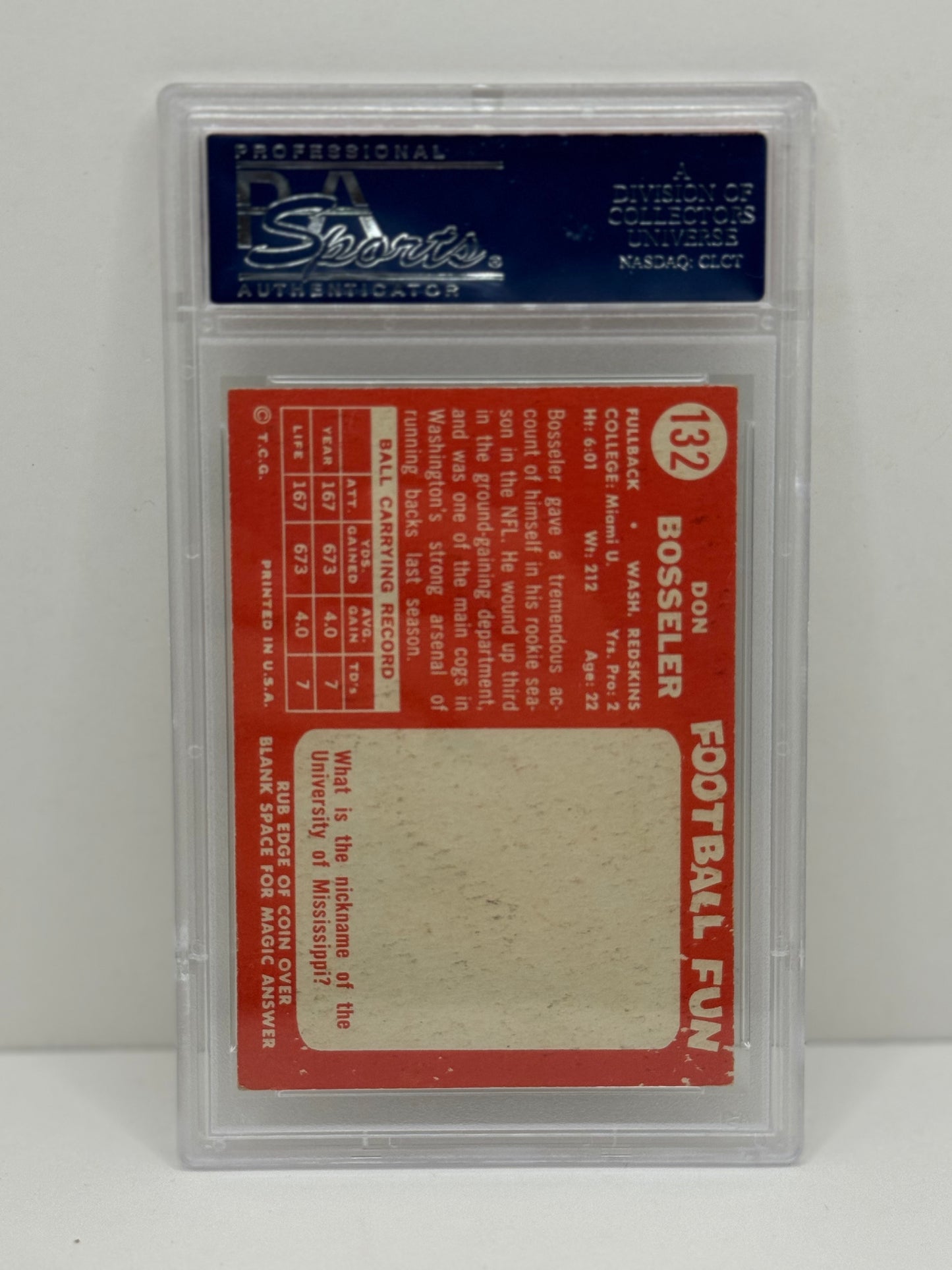 1958 Topps #132 Don Bosseler PSA 5